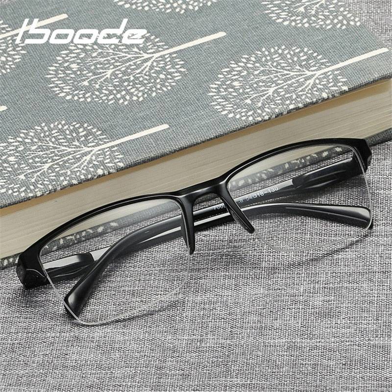 iboode Half Frame Reading Glasses: Ultra Light, Various Strengths, Black - Quid Mart