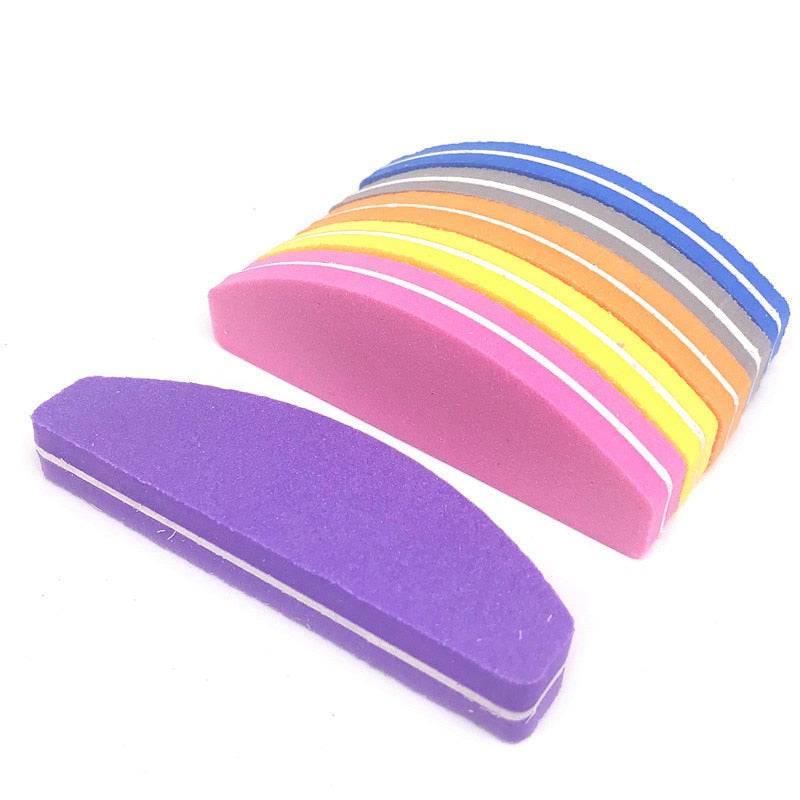 10pcs/ pack 100/180 Grit Nail Files Washable Double-Side Emery Board Nail Buffering Files Salon Manicure Tools Supplier - Quid Mart