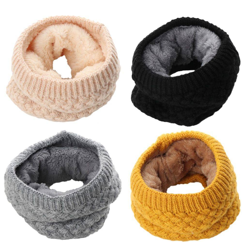 Winter Brushed Knit Neck Warmer: Warm Circle Wrap for Men and Women - Quid Mart