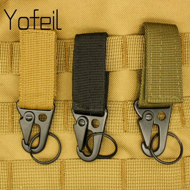 1PC  Carabiner High Strength Nylon Key Hook MOLLE Webbing Buckle Hanging System Belt Buckle Hanging Camping Hiking Accessories - Quid Mart