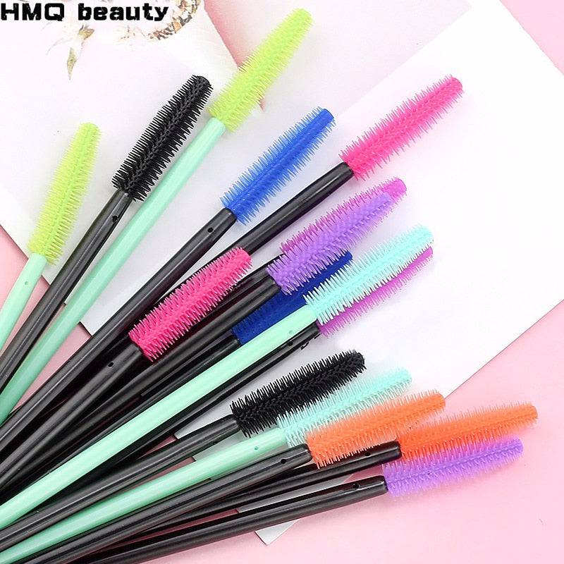 Disposable Silicone Gel Eyelash Brush Comb Mascara Wands Eye Lashes Extension Tool Professional Beauty Makeup Tool For Women - Quid Mart