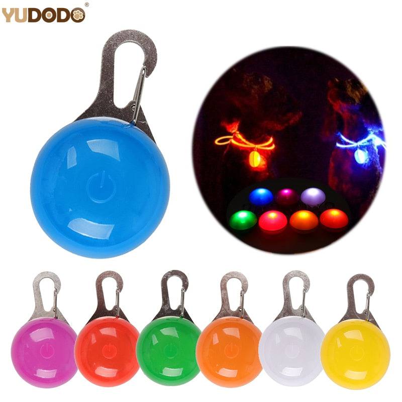 Night Safety Dog Collar Glowing Pendant LED Flash Lights Pet Leads Accessories Glow In The Dark Bright Necklace Dog Collar - Quid Mart