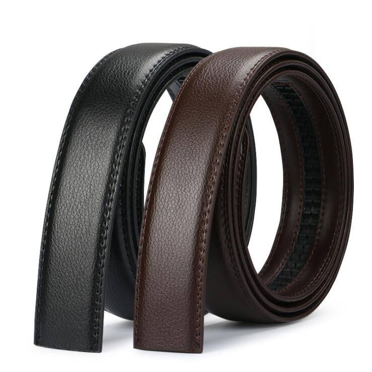 men's automatic buckle belts No Buckle Belt Brand Belt Men High Quality Male Genuine Strap Jeans Belt  free shipping 3.5cm belts - Quid Mart