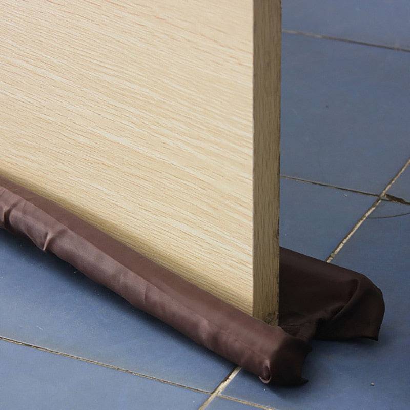 Hot Sale Brown Double Door Draft Stopper Dual Draught Excluder Air Insulator Windows Dodger Guard Energy Saving - Quid Mart