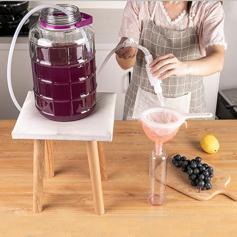 Home brewing siphon hose wine beer making tool brewing food grade materials selling Hand Hop Knead Siphon Filter - Quid Mart