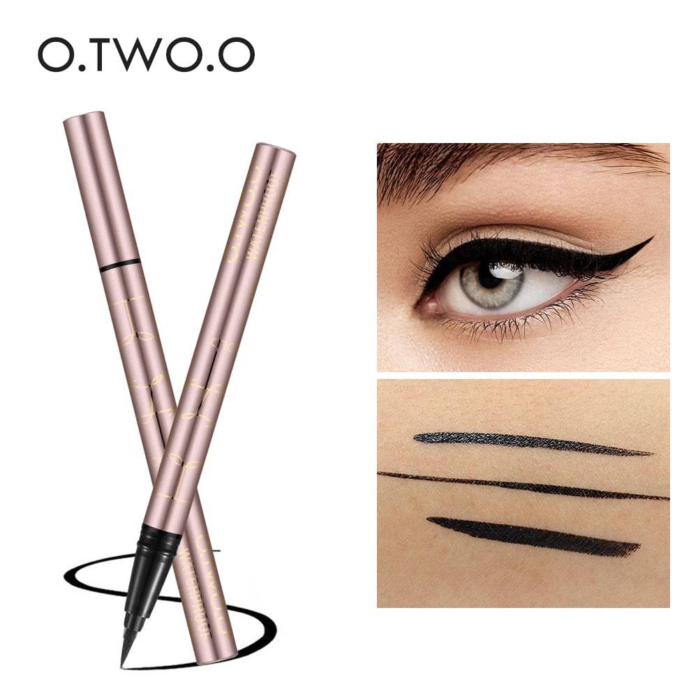 O.TWO.O Black Liquid Eyeliner Eye Make Up Super Waterproof Long Lasting Eye Liner Easy to Wear Eyes Makeup Cosmetics Tools - Quid Mart