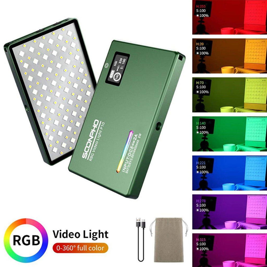 soonpho RGB LED Camera Light Full Color Output Video Light Kit Dimmable 2500K-8500K Bi-Color Panel Light CRI 95+ - Quid Mart