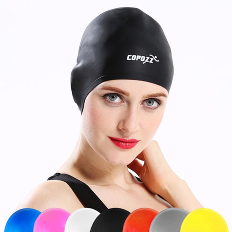 Adult Swimming Caps: Long Hair, Waterproof, Swim Pool, Ear Protect - Quid Mart