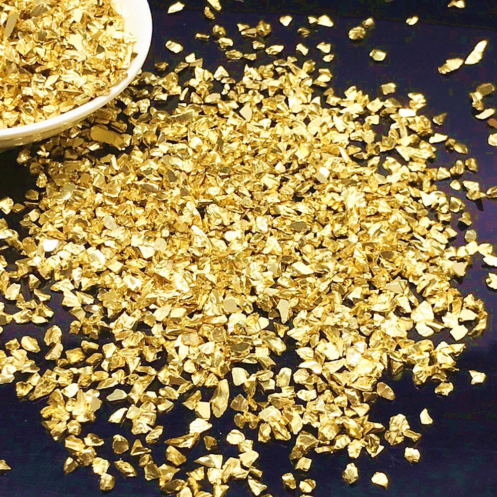 20/50g Fake Gold Stone Flakes Metallized Glass Beads For Resin Mold Filler Nail Art Crafts Diy Jewelry Making Mold Filling Tools - Quid Mart