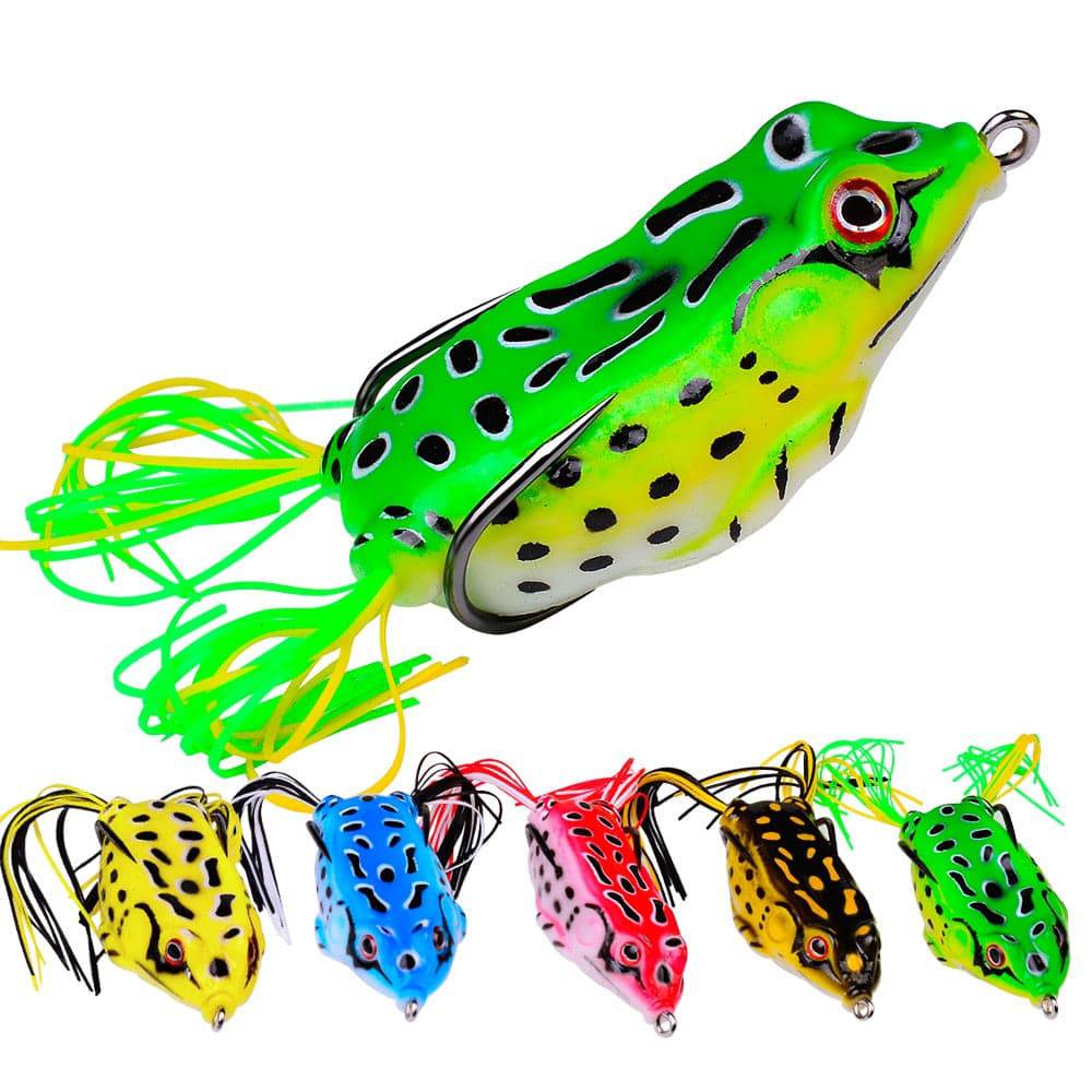 1 Pcs 5G 8.5G 13G 17.5G Frog Lure Soft Tube Bait Plastic Fishing Lure with Fishing Hooks Topwater Ray Frog Artificial 3D Eyes - Quid Mart