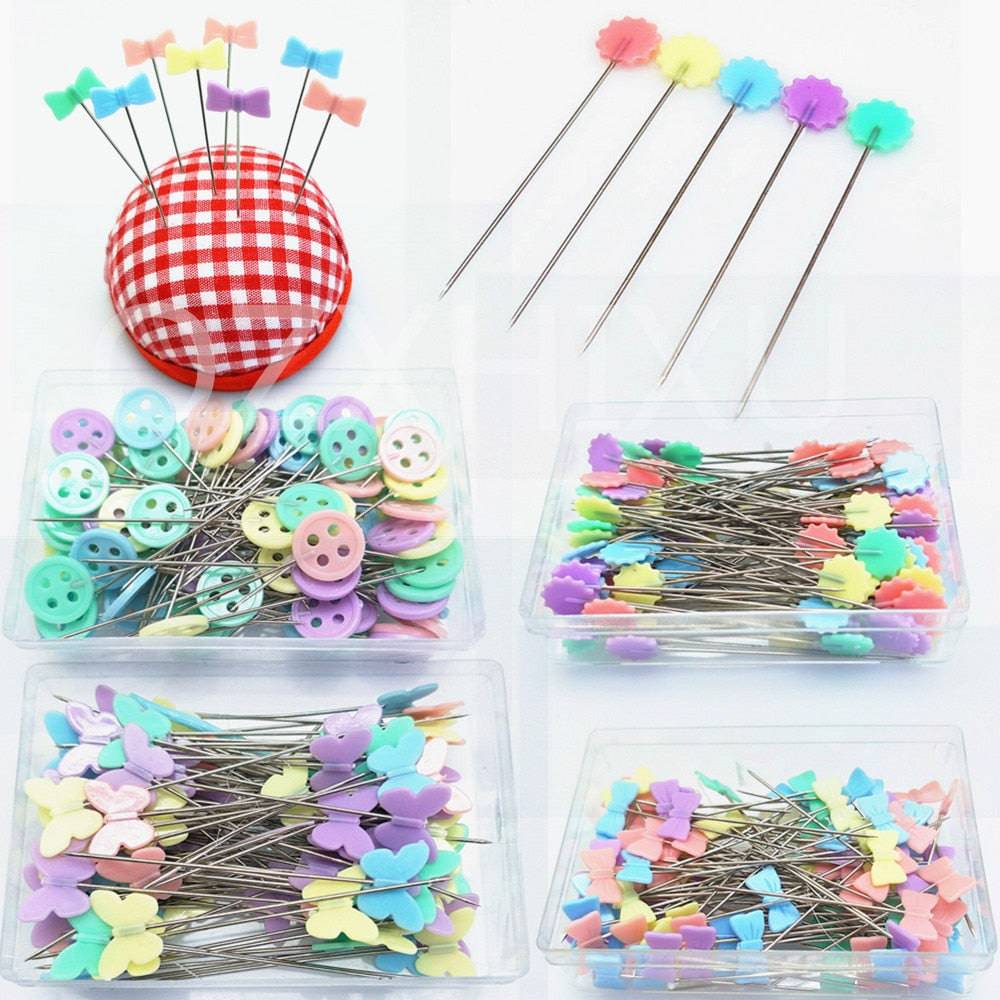 100Pcs Dressmaking Pins Embroidery Patchwork Pins Accessories Tools Sewing Needle DIY Sewing Accessories Stainless Steel 5BB5704 - Quid Mart