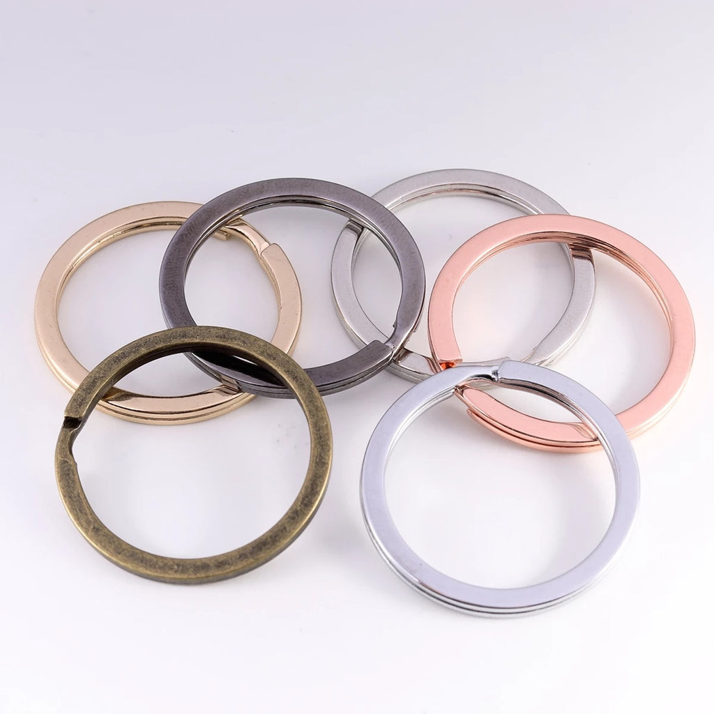10pcs/lot 25mm 28mm 30mm Keyring Split Ring Key Ring For Key Chain Keychain Diy Jewelry Making Sleutelhanger Key Rings Wholesale - Quid Mart
