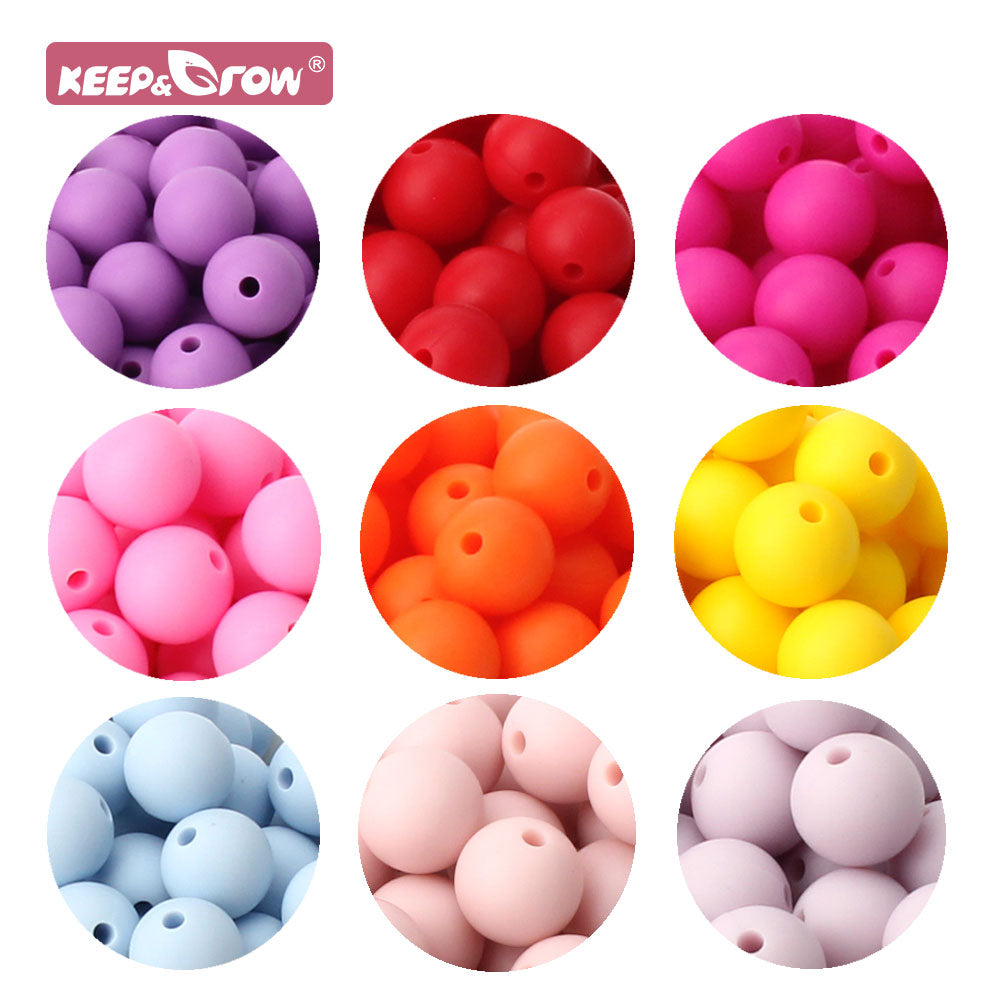 Colorful Food-Grade Silicone Teething Beads for Safety - Quid Mart