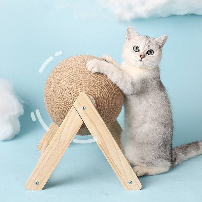 Cat Scratching Ball Toy Kitten Sisal Rope Ball Board Grinding Paws Toys Cats Scratcher Wear-resistant Pet Furniture supplies - Quid Mart