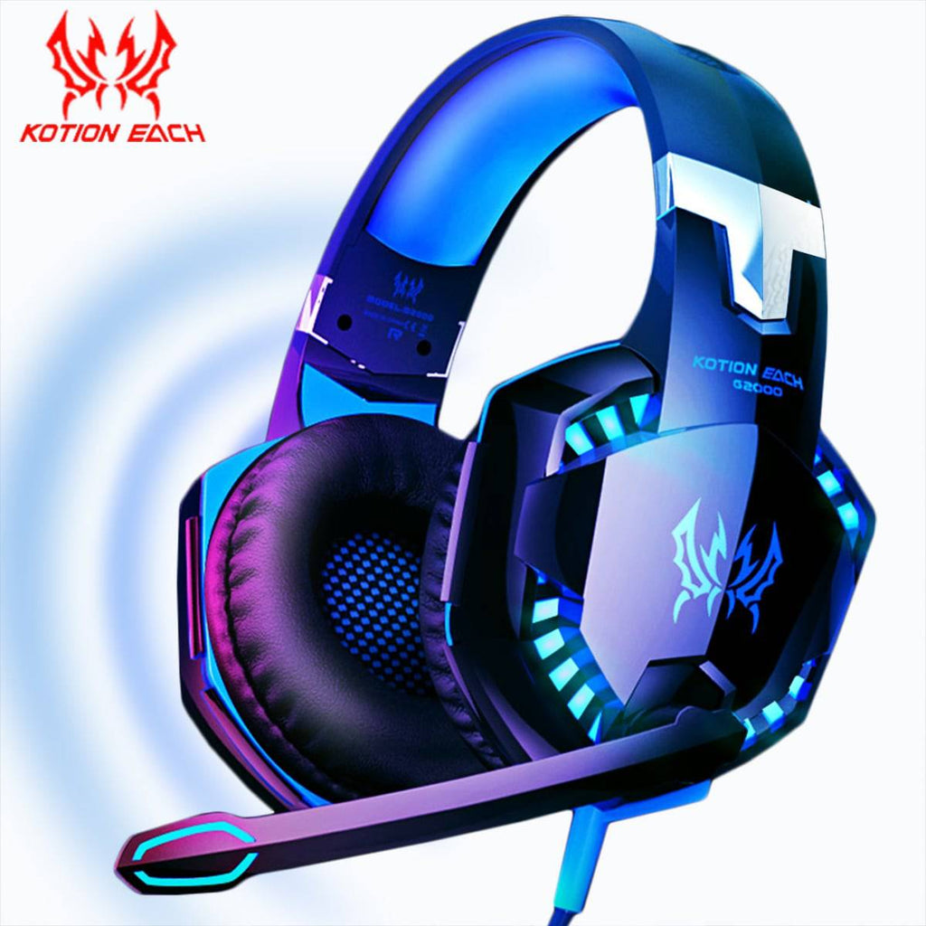 Game Headphones Gaming Headsets Bass Stereo Over-Head Earphone Casque PC Laptop Microphone Wired Headset For Computer PS4 Xbox - Quid Mart