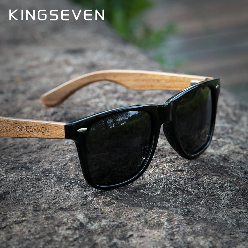 KINGSEVEN Natural Wood Sunglasses - Polarized UV400 - Quid Mart