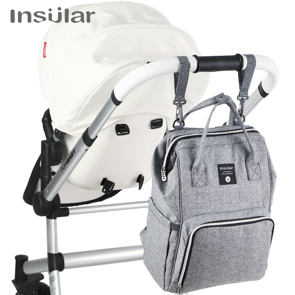 Insular Nappy Backpack - Large Capacity Mom's Stroller Bag - Quid Mart