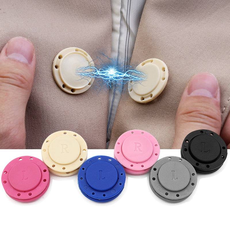 A Pair Invisible Magnet Buttons Sewing Accessories Jacket Cardigan Concealed Buckle Handwork Clothing Decoration Buttons - Quid Mart