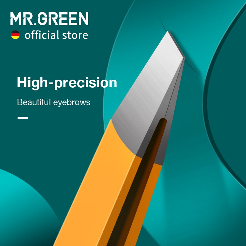 MR.GREEN  Eyebrow Tweezer Colorful Hair Beauty Fine Hairs Puller Stainless Steel Slanted Eye Brow Clips Removal Makeup Tools - Quid Mart