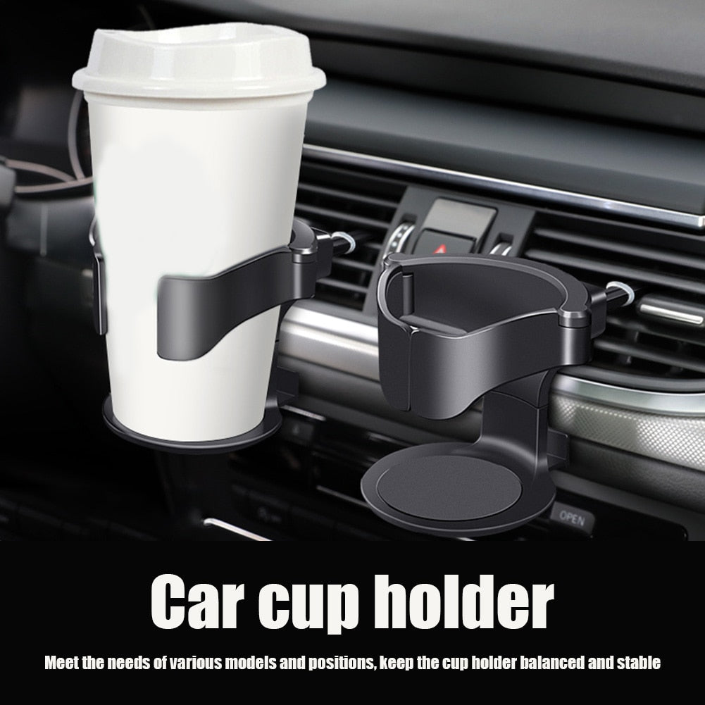Universal Car Air Vent Cup Holder & Ashtray Mount - Beverage Stand - Quid Mart
