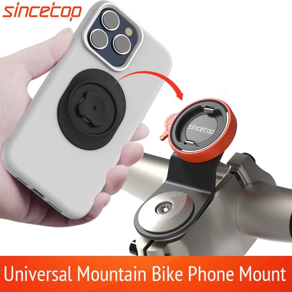 Bike Phone Holder,Bicycle Stem CellPhone Mount,Universal Aluminum MTB Road Bike Cycling Phone Clamp,Quick Attach/Detach - Quid Mart