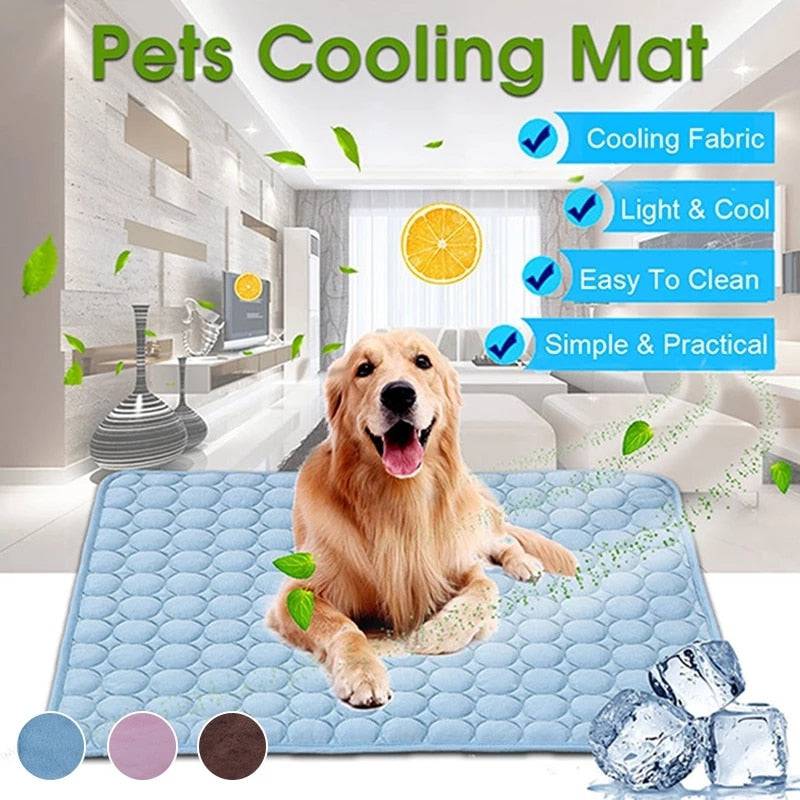 Dog Mat Cooling Summer Pad Mat For Dogs Cat Blanket Sofa Breathable Pet Dog Bed Summer Washable For Small Medium Large Dogs Car - Quid Mart