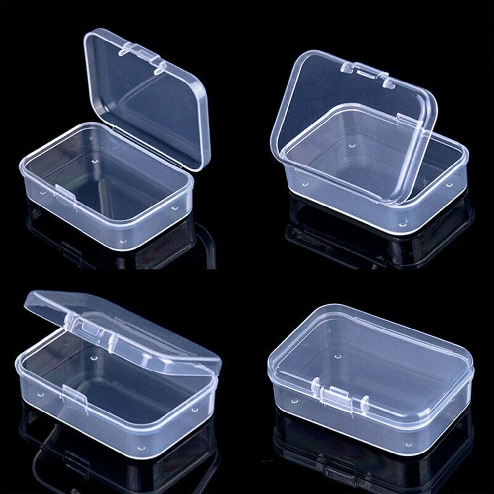 Top Selling Transparent Plastic Storage Box Clear Square Multipurpose Display Case Plastic Jewelry Storage Boxes Multiple Sizes - Quid Mart