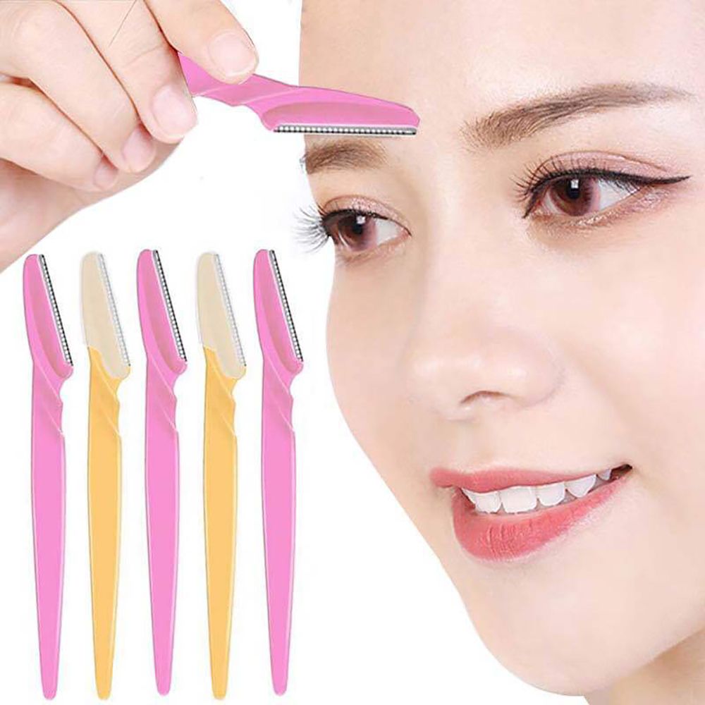 3/10Pcs Eyebrow Razor Eyebrow Trimmer Women Face Razor Hair Remover Eye Brow Shaver Blades for Cosmetic Beauty Makeup Tools - Quid Mart