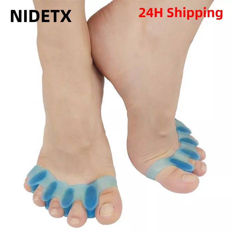 2pcs=1pair New Protective Toes Separator  Suitable Bunion Corrector  Material Soft Gel Straightener Spacers Stretchers Care Tool - Quid Mart