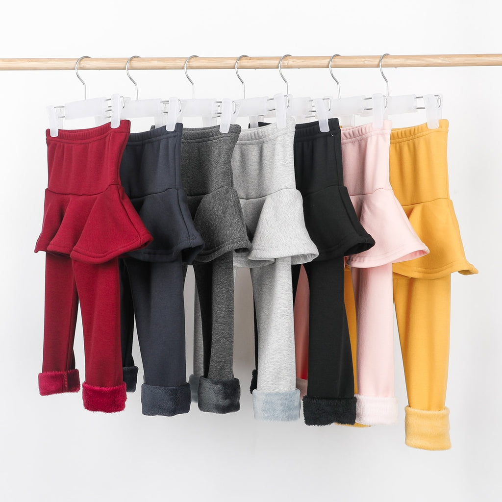 Solid Color Girls Leggings, 2-10Y, Autumn Cotton, High Quality - Quid Mart