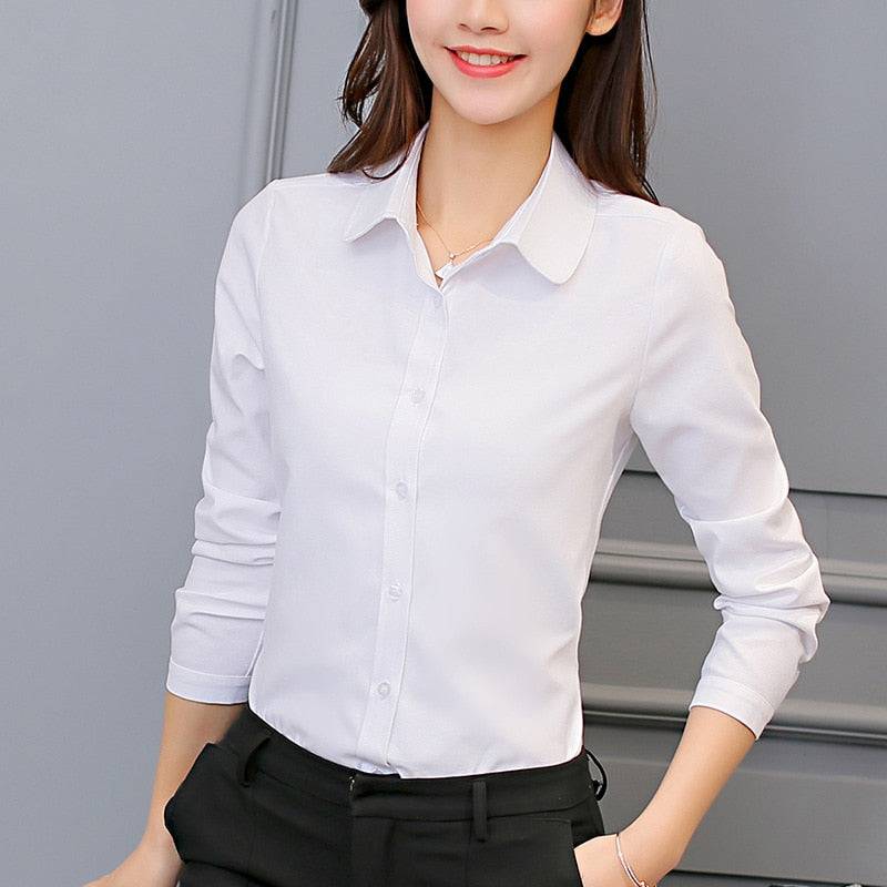 YUKIESUE Chiffon Blouse: Slim Fit, Mandarin Collar, Ideal for Summer! - Quid Mart