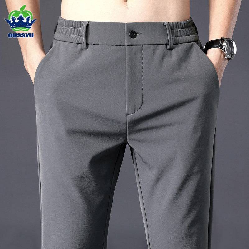 Summer Men's Slim Fit Elastic Waist Stretch Jogger Pants - Quid Mart