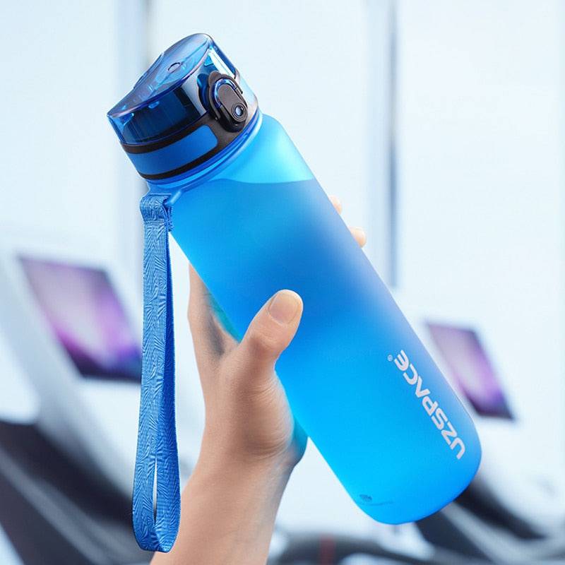 Hot Sale Sports Water Bottle 500/1000ML Protein Shaker Outdoor Travel Portable Leakproof Drinkware Plastic Drink Bottle BPA Free - Quid Mart