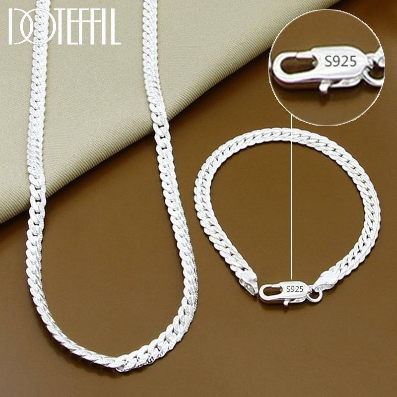 DOTEFFIL 925 Silver 6mm Chain Necklace/Bracelet - Fashion Jewelry - Quid Mart