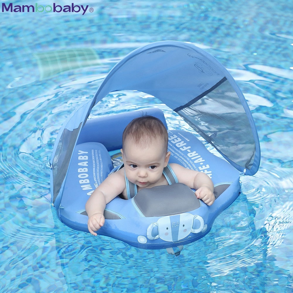 Mambobaby Baby Float Lying Swimming Rings Infant Waist Swim Ring Toddler Swim Trainer Non-inflatable Buoy Pool Accessories Toys - Quid Mart