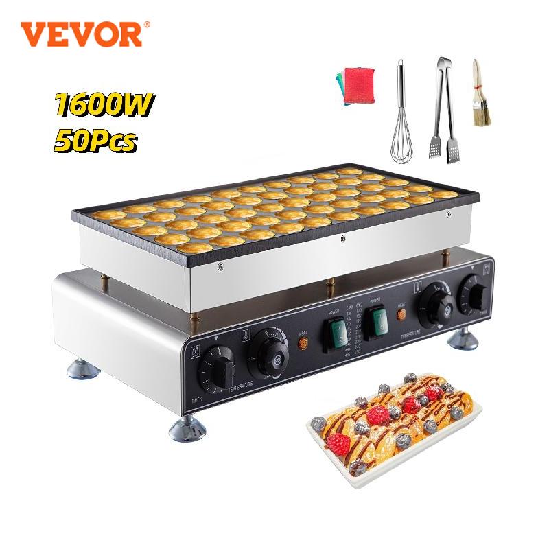 VEVOR Electric Waffle Maker 50PCS Mini Dutch Pancake Maker Dorayaki Machine Waffreras Kitchen Home Appliance Snack Gaufriers - Quid Mart