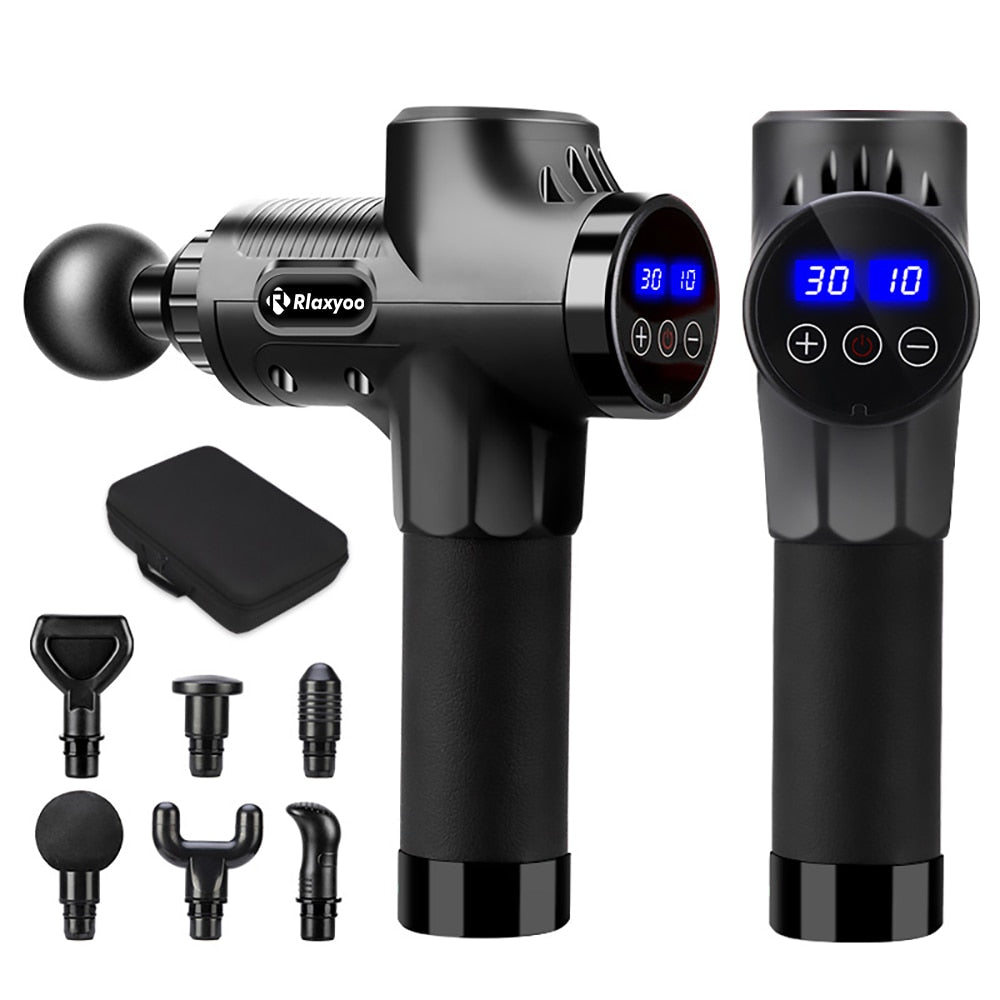 High frequency Massage Gun Muscle Relax Body Relaxation Electric Massager with Portable Bag Therapy Gun for fitness - Quid Mart