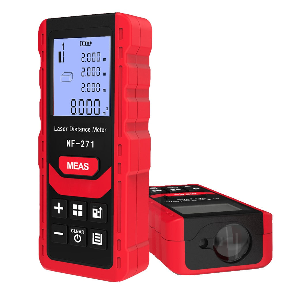 Noyafa NF-271 Laser Distance Meter 40M 80M Rangefinder Tape Range Finder Measure Device Digital Ruler Test Tool - Quid Mart