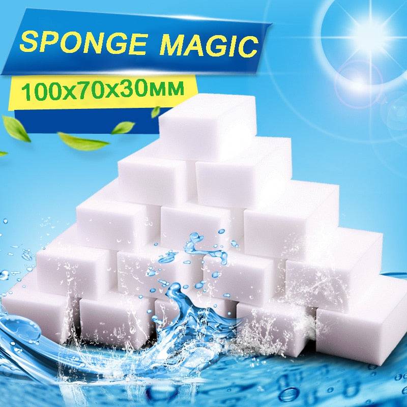 50pcs/lot Magic Sponge Eraser 100x70x30mm Melamine Sponge Magic Cleaner Bathroom Kitchen Cleaning Spong Household Cleaning Tool - Quid Mart