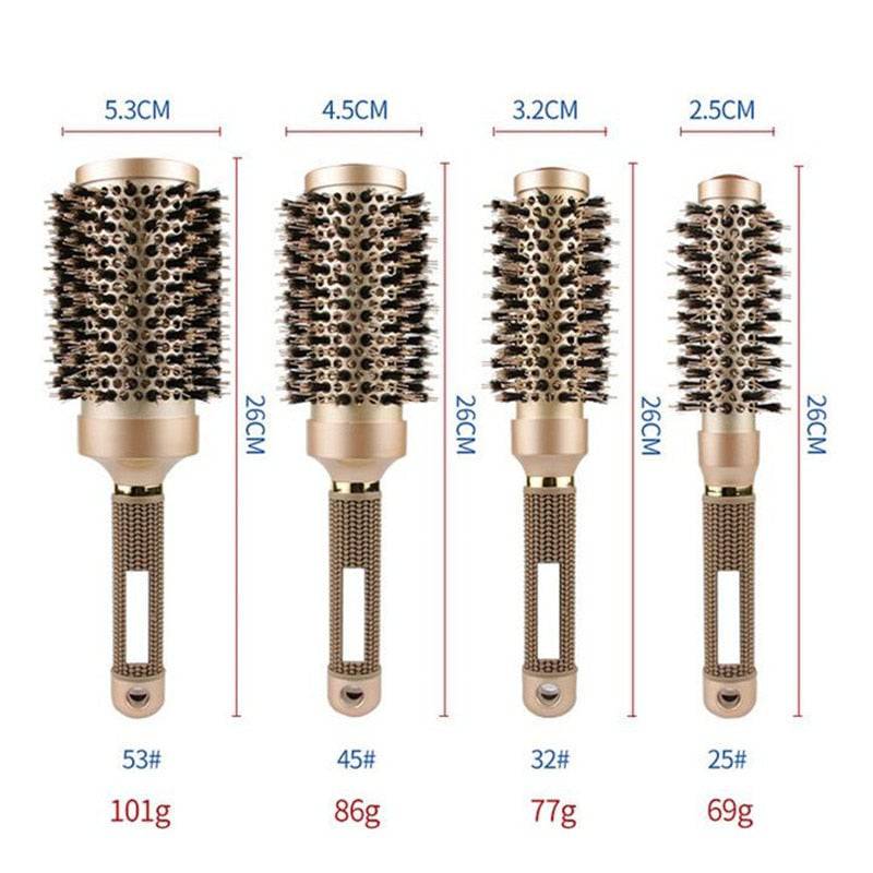 4 Sizes Professional Salon Styling Tools Round Hair Comb Hairdressing Curling Hair Brushes Comb Barrel Comb 20#826 - Quid Mart
