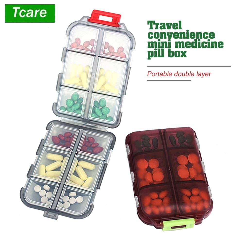 Tcare Travel Pill Organizer Moisture Proof Pills Box for Pocket Purse Daily Pill Case Portable Medicine Vitamin Holder Container - Quid Mart