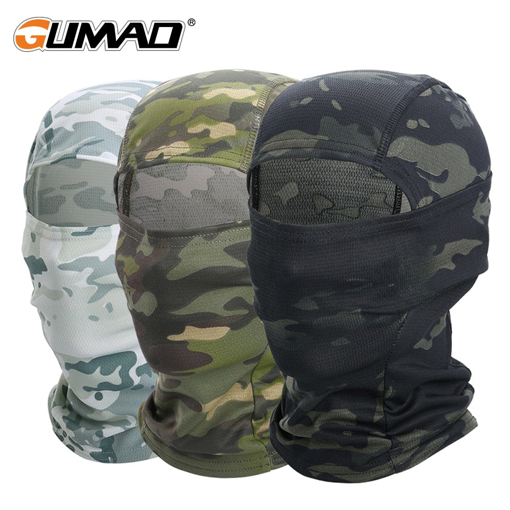 Multicam Camouflage Balaclava Full Face Scarf Mask Hiking Cycling Hunting Army Bike Military Head Cover Tactical Airsoft Cap Men - Quid Mart