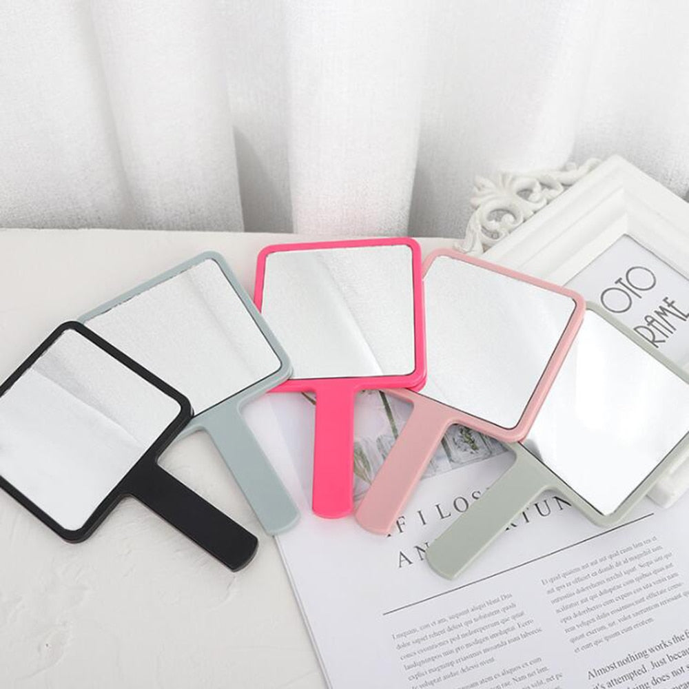 Handheld Square Makeup Mirror with Handle - For Travel, Spa, and Salon - Quid Mart