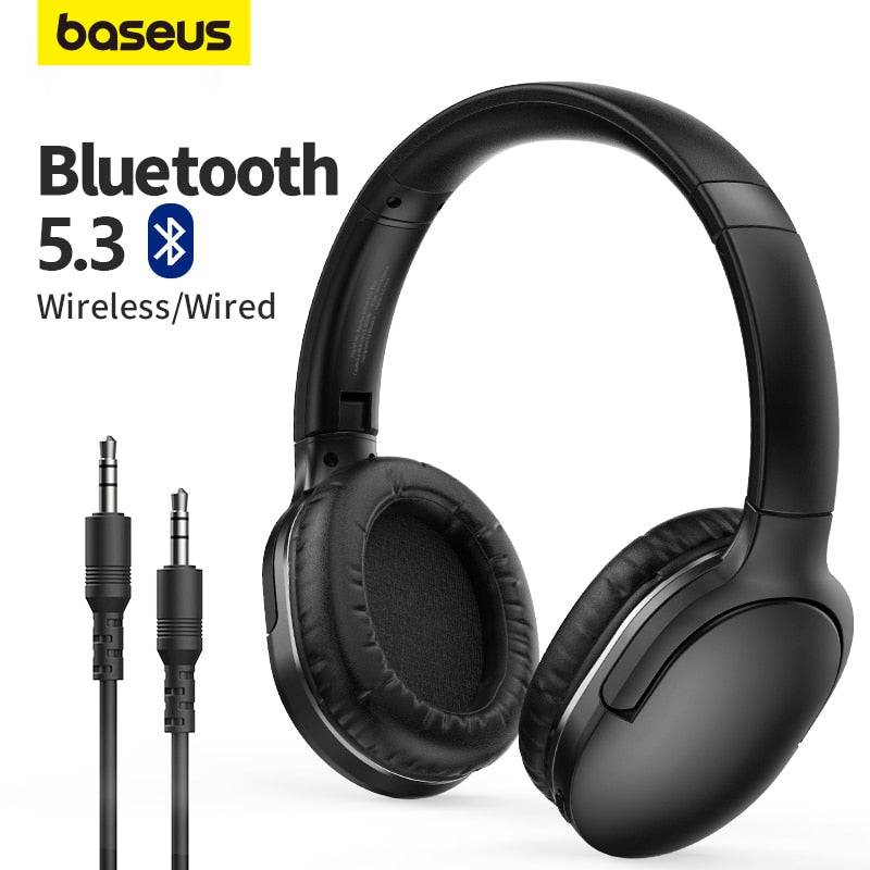 Baseus D02 Pro Wireless Headphones Bluetooth Earphone 5.3 Foldable Headset Sport Headphone Gaming Phone Fone Bluetooth Earbuds - Quid Mart