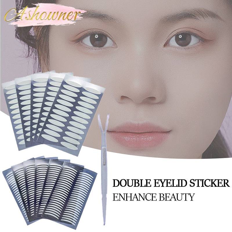 720/1056PC Invisible Double Eyelid Tape Self-Adhesive Transparent Eyelid Stickers Slim/Wide Waterproof Fiber Stickers For Eyelid - Quid Mart