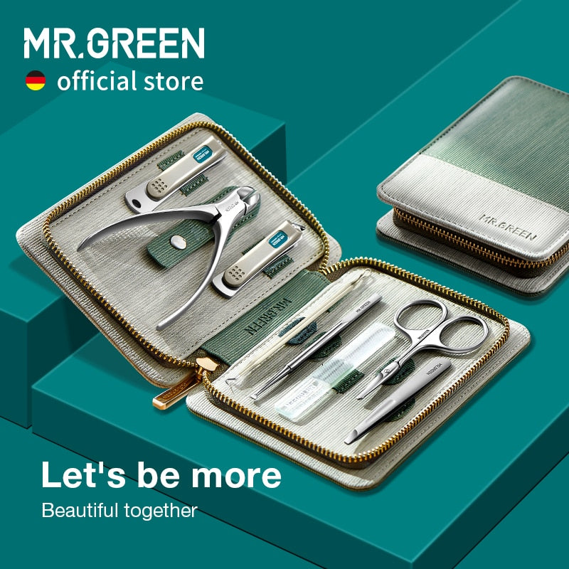 MR.GREEN 8-in-1 Stainless Steel Manicure & Pedicure Kit with Travel Case - Quid Mart