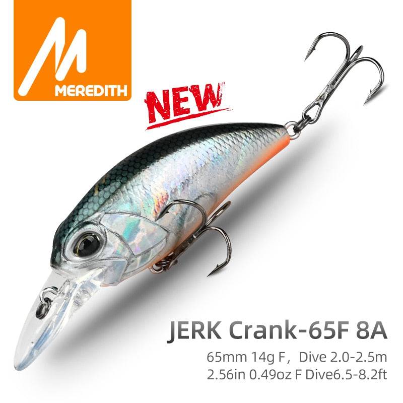 MEREDITH JERK CRANK M65 Floating 14g Hot Model Fishing Lure Hard Bait 11Color Wobbler Crank Quality Professional Depth 2.0-2.5m - Quid Mart