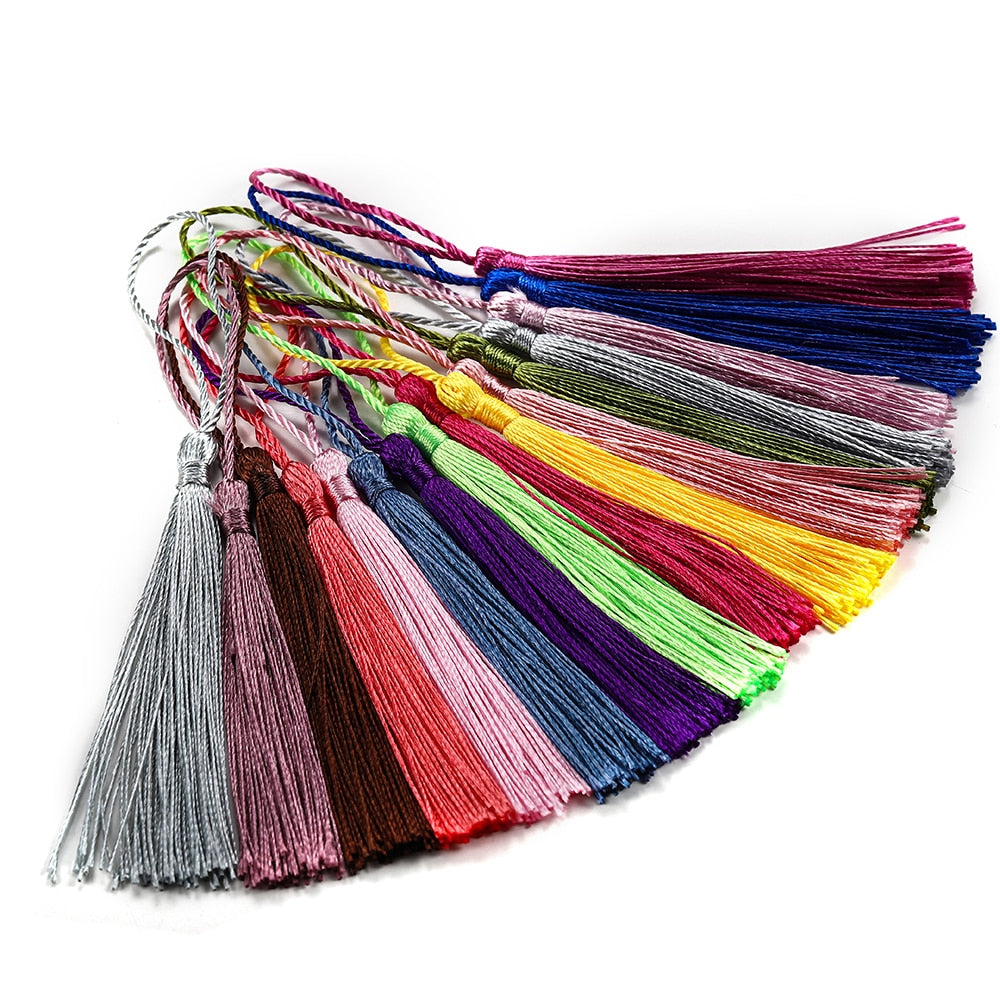 10-30Pcs 70mm Hanging Rope Silk Tassel Fringe For DIY Key Chain Earring Hooks Pendant Jewelry Making Finding Supplie Accessories - Quid Mart